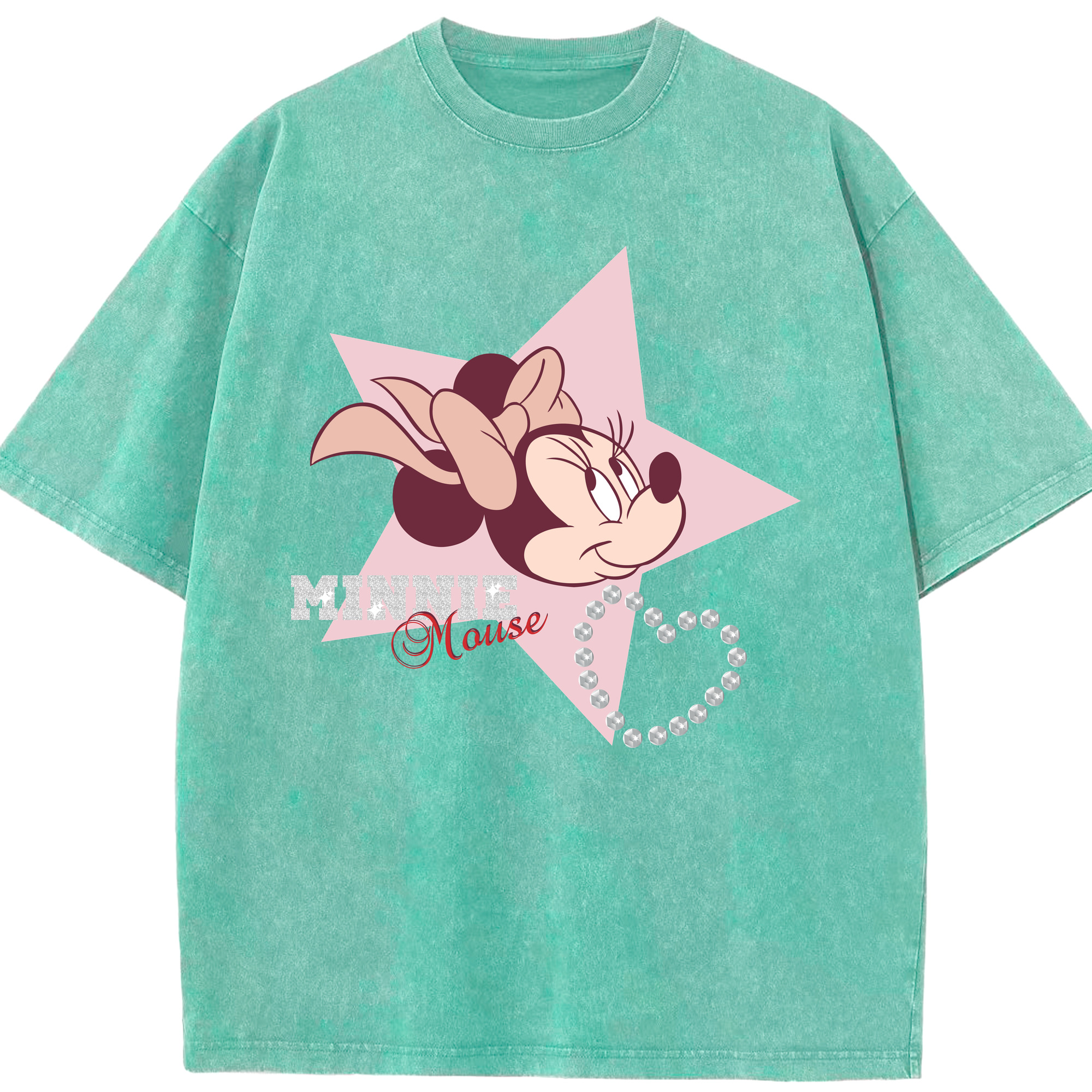 （画像用） ミッキーマウス Mickey Mouse 綿100% ヴィンテージ風 半袖Tシャツ（フロントプリント）
